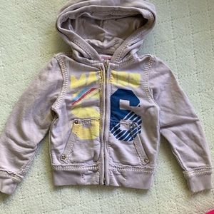 True Religion zip hoodie. Malibu ‘56 distressed terry. Size XS. No Stains/rips.